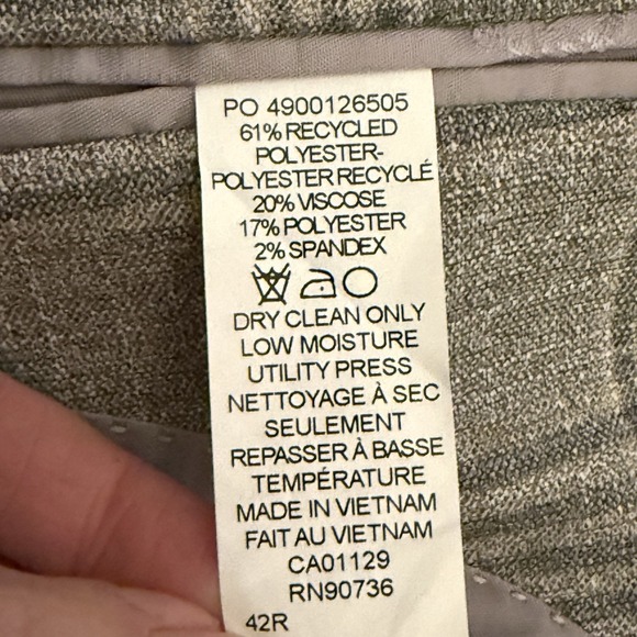 Lauren Ralph Lauren Blazer Sport Coat 42R Gray Glen Plaid Lined Jacket - Picture 7 of 10